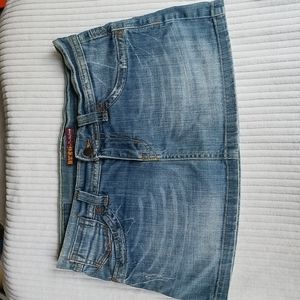 Machine Pour Neuf Mode Denim Mini Skirt
